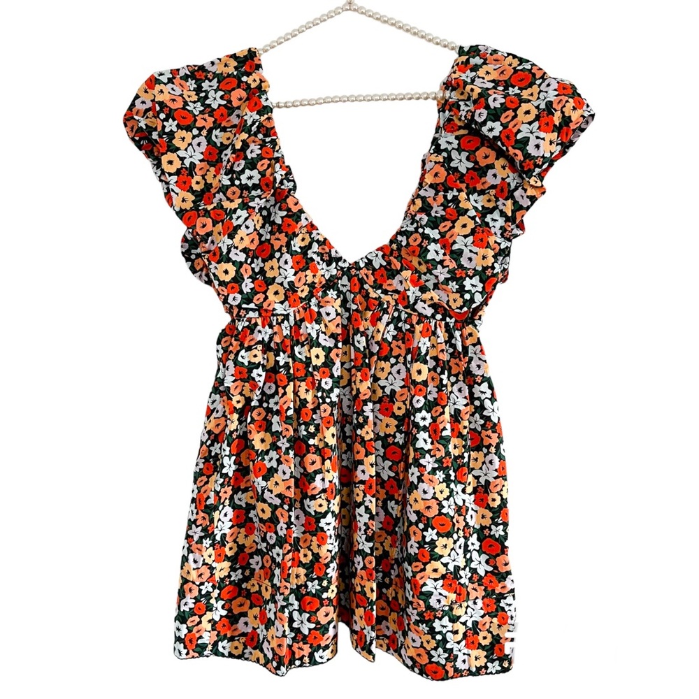 AGUA BY AGUA BENDITA Horizonte Floral Print Mini Dress in Multicolor Small - Picture 13 of 16